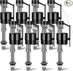 Lasnten 8 Pieces Toilet Fill Valve Toilet Tank Replacement Kit Valve Replacement Kit for Tank and Bowl Water Control
