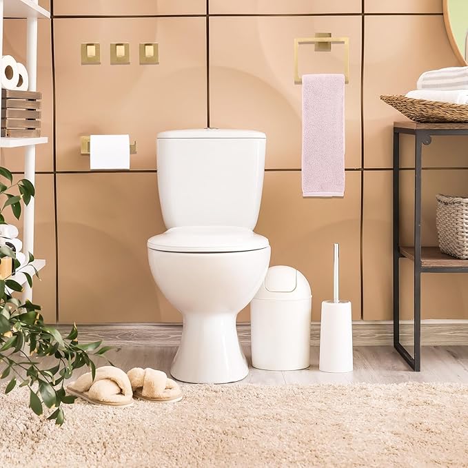 Gisafai 25 Pcs Bathroom Hardware Accessories Set 23.6 Inch Bath Towel Bar Kit Stainless Steel Bathroom Hardware Set Towel Racks Ring Hooks Paper Holder for Wall Mounted (Gold)