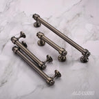 Alzassbg 10 Pack Antique Brass Cabinet Pulls, 5 Inch(128mm) Hole Centers Cabinet Handles Kitchen Hardware Straight Bar for Cabinets and Drawer AL3082AB