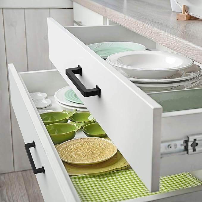 FILTA Cabinet Handles 3.75 Inch 10 Pack Matte Black Cabinet Pulls for Kitchen Metal Drawer Pulls Modern Cabient Hardware Cupboard Handles