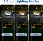 Solar Mailbox Light for Outside Post Mount - 3 Light Modes, Strongest Magnet, Dual-Sided, Waterproof Galvanized Steel, Easy Install, Medium Capacity, 20 x 8.8 x 7 inches, Black