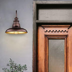 Dusk to Dawn Sensor Outdoor Barn Light Fixture Outdoor Wall Sconce Farmhouse Wall Mount Lights Exterior Gooseneck Light Fixture Bronze Finish Industrial Wall Lantern for Porch, Entryways, 4 Pack