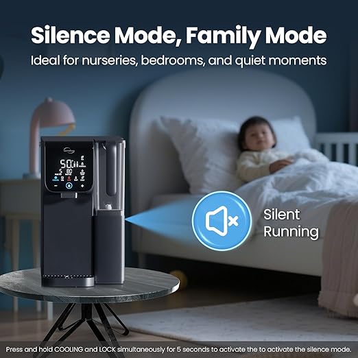 iSpring RCD100HCG Hot & Cold Reverse Osmosis System Countertop, Alkaline RO Water Filter Dispenser, 9 Temperature & 6 Dispensing Volume Options, TDS & Filter Lifespan Monitor, Plug and Play