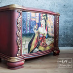 Dixie Belle Paint Company Chalk Finish Furniture Paint - Muscadine Wine (4oz) - Matte Red Wine Chic Chalk Mineral DIY Furniture Paint