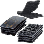 Dual Lock Fastener 1in x 2in 8pcs Reclosable Interlocking Tape Heavy Duty, EZ Pass Holder Adhesive Hook Lock Sticky Back Mushroom Mounting Tape Black Color for Indoor and Outdoor