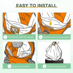 8PCS 10-14 Gallon Vacuum Bags for Shop Vac Bags, Disposable Wet Dry Vaccum Collection Bags Replace Part Type I #90672 9067200, Type F #90662 9066200 9066233, VF2005 (White)