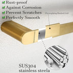 RANDOM 12 inch Brushed Gold Towel Bar,Bathroom Hardware Accessories Towel Rack,for Bathroom Kitchen SUS 304 Stainless Steel,Contemporary Style Wall-Mounted Hand Towel Holder 96026-2-12BG.