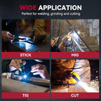 ARCCAPTAIN Welding Helmet Auto Darkening, 3.94"X3.66" Large Viewing Screen True Color Welding Hood with 4 Arc Sensor Solar Powered, Wide Shade 4-5/5-9/9-13 for ARC TIG MIG Welding Helmets for Men