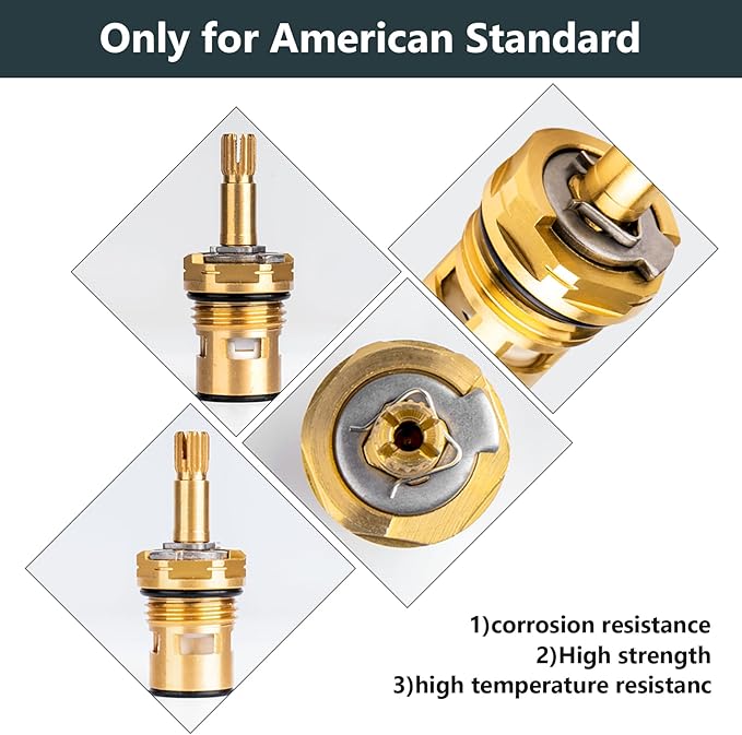 Faucet Cartridge Compatible with American Standard 994053-0070A or 994053-0070A/H Bath & Kitchen Faucet Replacement Valve Cartridge, 4z-24h Hot and Cold Replacement Stem, Brass