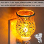 NP5 GU10 120v 25w Bulb Candle Warmer, 6pcs GU10+c 120v 25w Halogen Light Bulbs with Glass Cover, GU 10 Bulb Dimmable & Warm White, MR16 GU 10 Base for Candle Warmer Lighting Bulbs, Track Light Bulbs