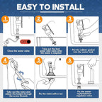 Lasnten 8 Pieces Toilet Fill Valve Toilet Tank Replacement Kit Valve Replacement Kit for Tank and Bowl Water Control