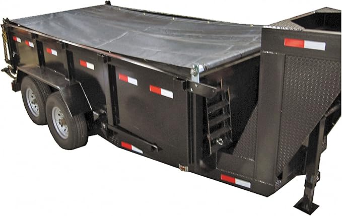 Buyers Products DTR7515 Aluminum Tarp System with Mesh Tarp, 7-1/2 X 15 Feet, Dump Body Tarp Kit, Dump Trailer Accessories, Dump Body Accessories