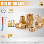 106PCS Brass Pipe Fittings Assortment Kit NPT Extension Adapter,Reducer Bushing,Hex Nipple,Close Nipple,Reducing Hex Coupling,Hex Head Plugs,Hex head Cap,Socket Plug Kit