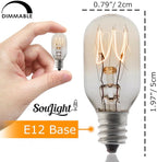 Salt Lamp Bulb -15 Watt Replacement Bulbs for Himalayan Salt Lamp & Baskets, Scentsy Plug-in & Wax Warmers, Night Lights. T20 E12 Socket with Candelabra Base, Clear, 8 Pack