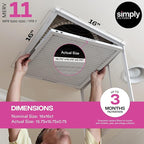 Simply 16x16x1 Air Filter, Merv 11, MPR 1000, 6 Pack, For Home AC Furnace & HVAC (Actual Size: 15.75"x15.75"x0.75") DUST, Pet, & Allergy Control