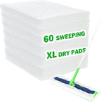 XL Dry Sweeping Cloth Refills for Swiffer Sweeper X-Large Mop, XL Disposable Dry Pads Refills, Pet Hair Dust Heavy Duty Dry Floor Cloth Refills for Floor Sweeping and Cleaning, 60 Count
