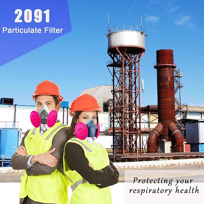 120PCS 2091 Particulate Filter,2091 Filter Compatible with 6000 6200 6800 7000 FF-4 Series,Use for Against Torch Cutting Painting