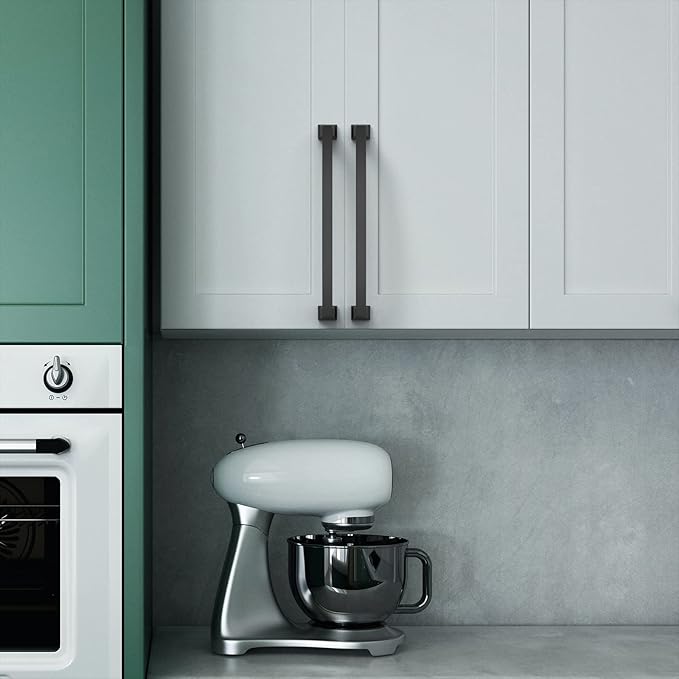 Asidrama 10 Pack 9 Inch(228mm) Matte Black Kitchen Cabinet Handles, Cabinet Pulls Kitchen Cabinet Hardware for Cupboard Drawer Pulls