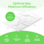 Towels N More 24 Pack 16x19 Bar Mop Towels White Absorbent Cotton Kitchen Towels - Quick Drying Towels - for Home, Restaurant, Bar Glass Cleaning Towels, Chef/Cook Etc. 30 oz
