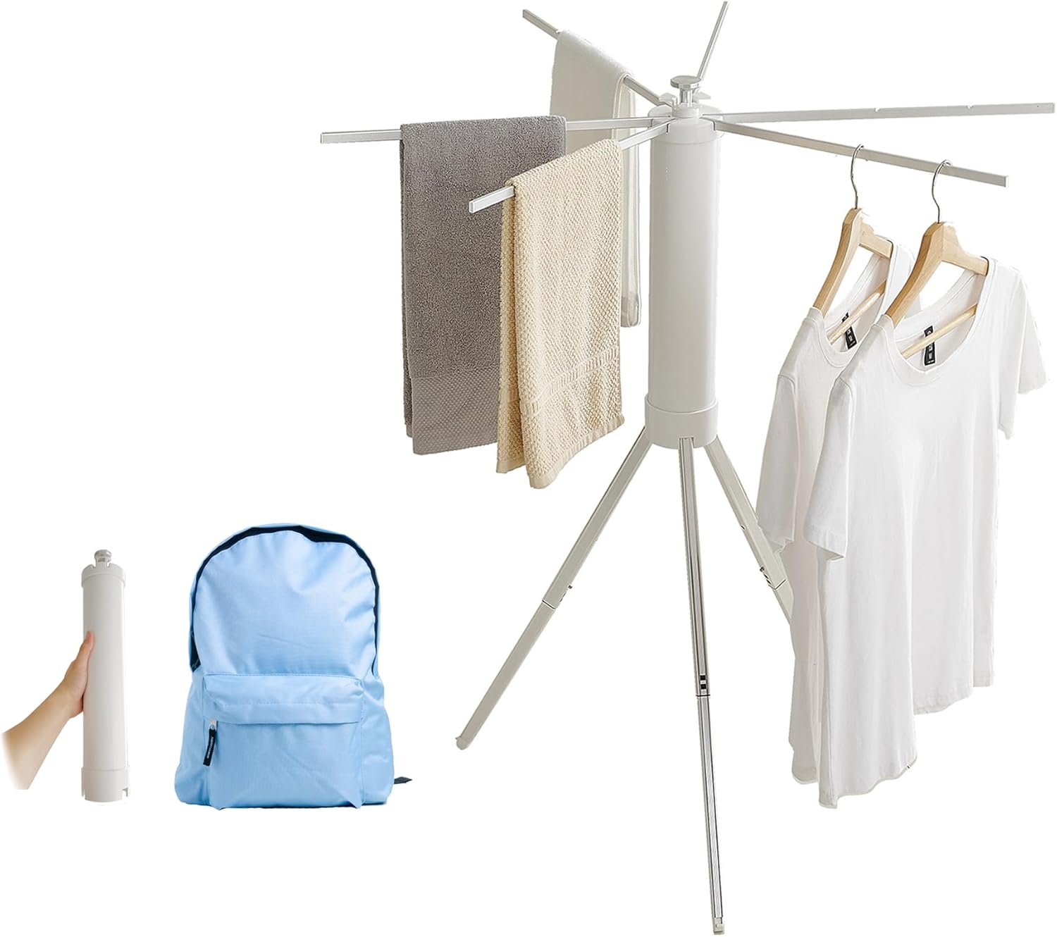 JOOM Clothes Drying Rack Portable Foldable - Drying Rack Clothing Space Saving,Collapsible Drying Rack for Laundry,Travel,Indoor,Outdoor. Folding Clothing Rack Home and Travell (Small Rack)