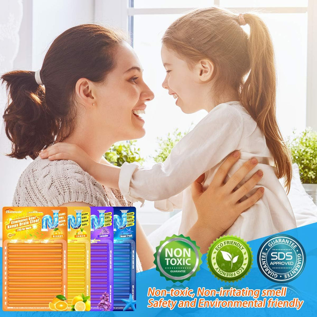 Drain Sticks Drain Cleaner Sticks Drains Cleaner Disposal Stick Enzyme for Odor Clogs Remover Sink Septic Stick for Drains As Seen On TV