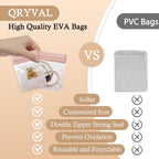 30 PCS Clear Plastic EVA Anti Tarnish Jewelry Storage Bags, Zip Ziplock Jewelry Pouches for Selling & Gift, Little Mini Travel Organizer for Ring Earing Chain Bracelet (M)