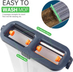 360° Mop and Bucket Set with Wringer – Microfiber Floor Mop System for Home Cleaning – Long Handle, Wash & Dry Dual Tank, Extra Absorbent Pads, Space-Saving Design for Hardwood, Tile & Laminate Floors