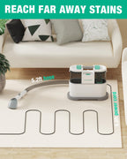 HAUSHOF Portable Carpet Spot and Upholstery Cleaner, 12Kpa Lightweight Deep Couch Cleaner Machine Powerful Suction for Pet Stains, Couch, Rug, Car Seats, Narrow Spaces, Spot & Stain Cleaner Included