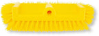 SPARTA Multi-Level Tile Scrub Brush 12" Wide Brush Head, Heavy-Duty Tile Cleaning Brush with End Bristles for Commercial Tiles, Tubs and Floor, Plastic, 12 Inches, Yellow