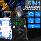 Reboot RBM2000 5-in-1 Welder 120V/240V with Spool Gun - 2025 Upgrade Complete Kit for Aluminum Welding, Steel, Metal Finishing, MIG, Flux Core, Lift TIG, Stick Welding Machine