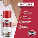 Kraken Bond Gaps & Cracks Expanding Foam Sealant - (12x12oz) High Expansion Polyurethane Spray Foam for Window & Door, Straw Use Waterproof High Yield Gap Filler - 12 Pack