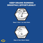 Zep Drain Defense Pipe Build-Up Remover - 64 oz (Case of 8) ZLDC64 - Professional Strength Liquid Pipe Build Up Remover