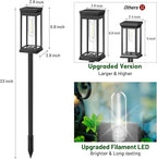 BesLowe 【Upgraded】 Solar Pathway Lights Outdoor, 12-Pack Large LED Solar Light Outdoor Waterproof, Super Bright Outside Lights for Yard, Sun-Powered Landscape Lighting for Garden Walkway, Cool White