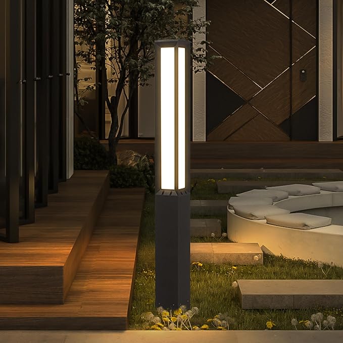 High 71 Inches Landscape Path Light, Outdoor Modern Luxury LED IP54 Waterproof Landscape Bollard Lighting for Lawn Patio Courtyard Driveway Pathway Decoration with High Voltage Wired