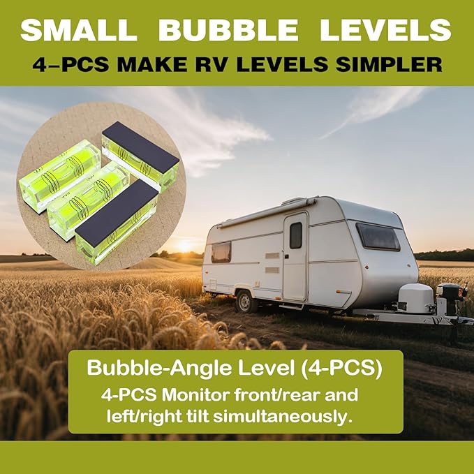 4Pcs Magnetic High Precision Small Bubble Level 52x20x15mm Three Line Horizontal Mini Spirit Level for Picture Hanging 3D Printer RV Camping & Carpentry