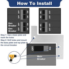 Generator Interlock Kit for Eaton Cutler Hammer Challenger, 150-200 Amp Panels, 1 1/4 to 1 1/2 Inch Breaker Spacing, Safe & Easy Home Generator Connection(BR-200)