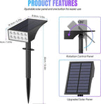 Solar Spot Lights Outdoor Color Changing, [7 Mode/12 Pack] Christmas Landscape Spotlights, Solar Lights Outdoor Waterproof,Led Powered Flood Light for Halloween Pathway Yard Garden Tree Walkway