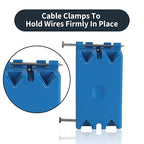 10-Pack Single Gang Electrical Box, New Work Box 1 Gang, Blue New Work Electrical Nail Outlet Box, 18 cu. in, Switch/Outlet Box PVC Electrical Junction Box for Residential Commercial Job Applications