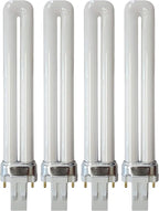 (Pack of 4) 13W CFL Light Bulbs – Single Tube, 2-Pin GX23 Base, 5000K Bright White – Compatible with Sylvania CF13DS/850, Philips PL-S 13W/850, GE F13BX/850