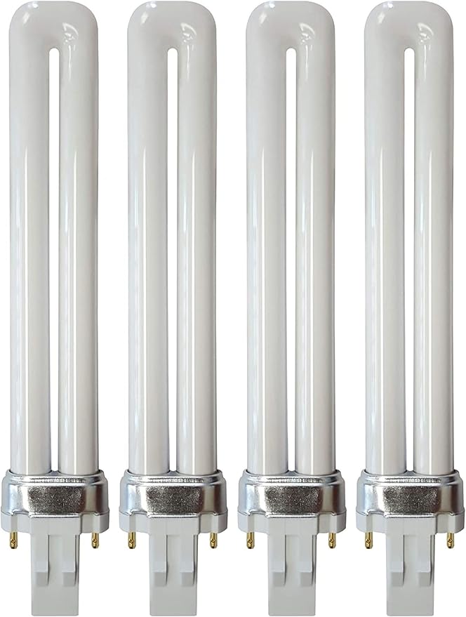 KOR (4 Pack) K22195 - PLS13W/2P/841 - Compact Fluorescent Plug-in - T4 - Single Tube - 13 Watt - 2-Pin (GX23) - 4,100 Kelvin (Cool White)