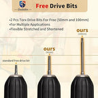 Wood Screws 4 Inch, 200 Pcs Construction Fence Screws, 10 x 4 Deck Exterior Screws for Wood, Rust Resistant, 2 Pcs T25 Star Bits Included, Yellow