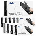 JMU Nitrile Exam Gloves Large Bulk, 2000 Count, 3.5Mil Black Disposable Gloves Latex Free Powder Free