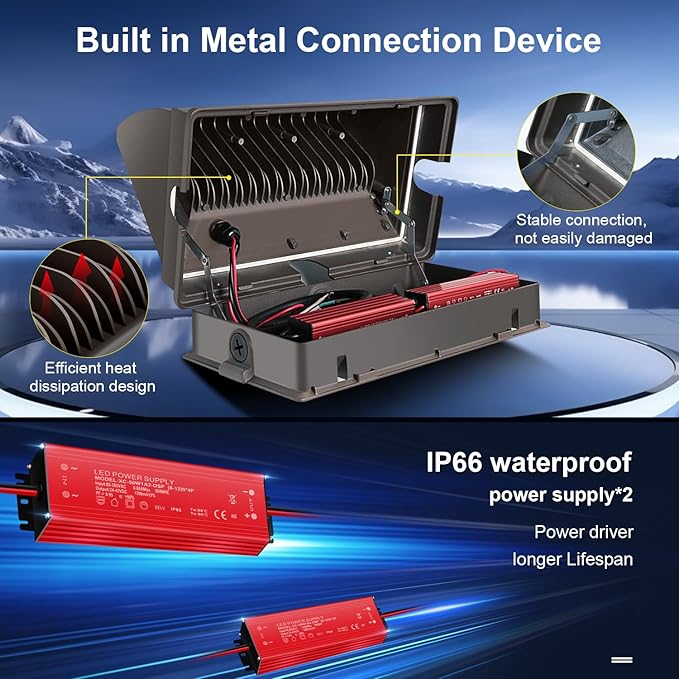 120W LED Wall Pack Light 18000LM 100-277V LED Security Flood Wall Mount Exterior Fixture IP65 Waterproof Commercial Industrial Building Outdoor Wallpack Lights for Barn,Yard,Garage 4 Pack