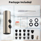 Hibbent Metal Pull Down Kitchen Faucet Head Replacement with 15 Adapters, Sink Spray Head, 2 Function Spray Nozzle Compatible with Moen, American Standard, Delta, Kohler Faucets, Brushed Nickel