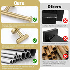 Brushed Gold Towel Bar Set 10 Pieces Bathroom Hardware Accessories Set Towel Rack Set for Bathroom SUS304 Stainless Steel Toilet Paper Holder Wall Mounted, 23.6 Inch