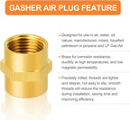 GASHER 8PCS Brass Pipe Fitting Hex Coupling Kit 1/8 inch 1/4 inch 3/8 inch 1/2 inch