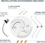 PARMIDA (24 Pack) 5/6 Inch Dimmable LED Disk Light Surface Flush Mount 15W, UL Listed, Recessed Retrofit Ceiling Lights, Energy Star, Installs into Junction Box Or Recessed Can, 1050lm - 4000K