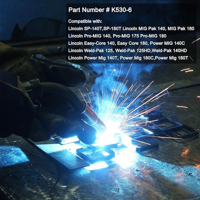 MIG Welding Gun Torch 100Amp 15ft Replacement for Lincoln Magnum 100L K530-6,Fits Lincoln Mig Gun SP-140T 180T,Easy-Core 140 180,Weld-Pak 125 125HD 140HD etc