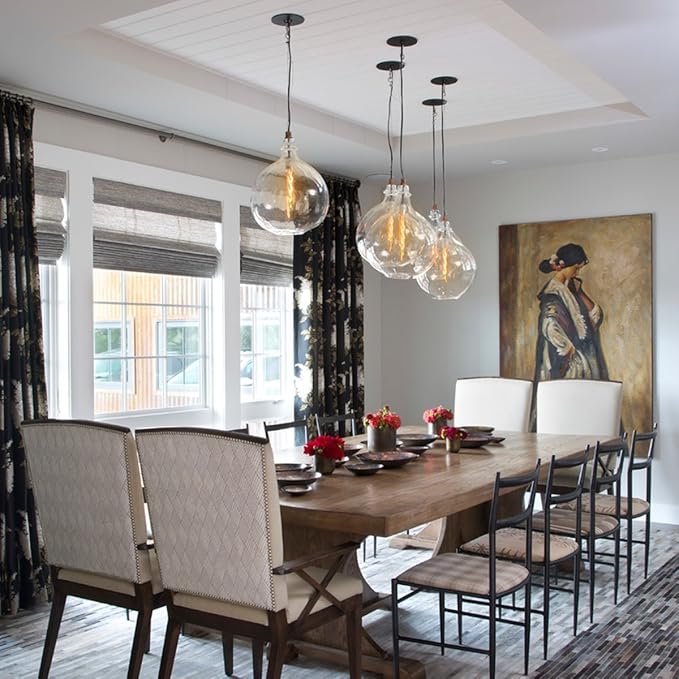 Dimmable 8W T10 LED Bulbs Warm White 2700K E26 8.9inch Long Tubular Light Bulb 75 Watt Vintage Edison LED Filament Bulb 800lm E26 Base Tube Bulb,Pack of 4