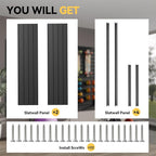 RORA Slat Wall Paneling Garage Slat Wall Storage Systems 2x4 ft Slatwall Black Heavy Duty Satwall for Tool Organization ,Pvc Slat Wall Panels,Fits for Storage and Display